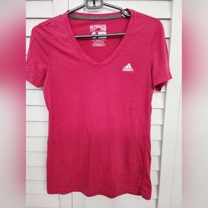 Adidas womens pink tee